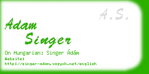 adam singer business card