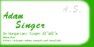 adam singer business card